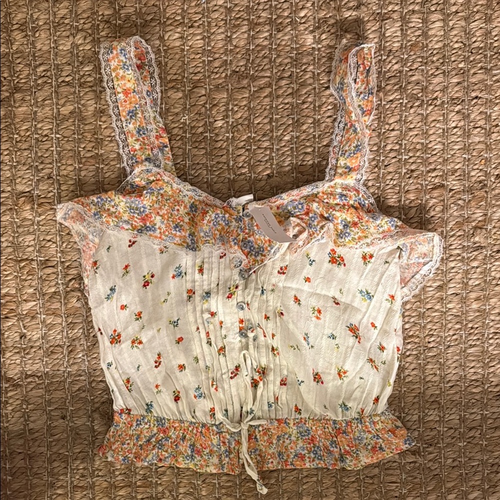 NWT American Eagle Floral Tank Top Small